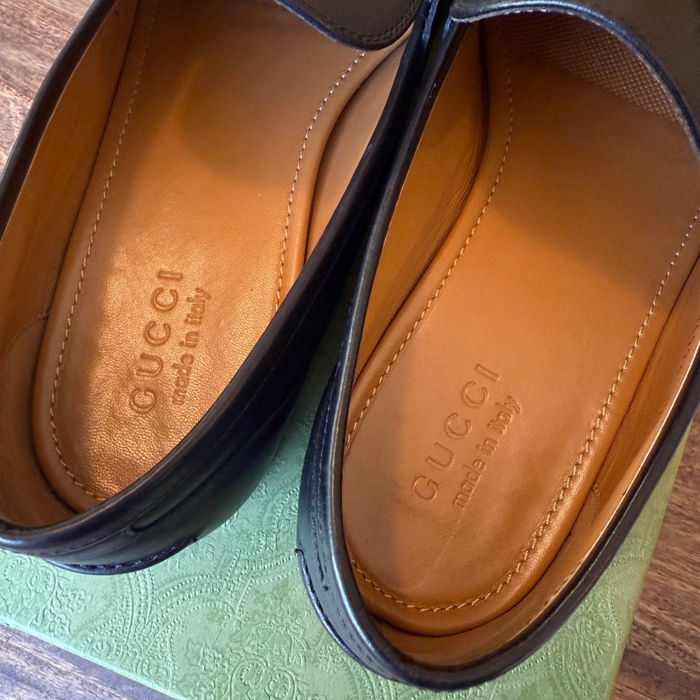 Gucci Black Leather Loafers - Picture 11 of 12